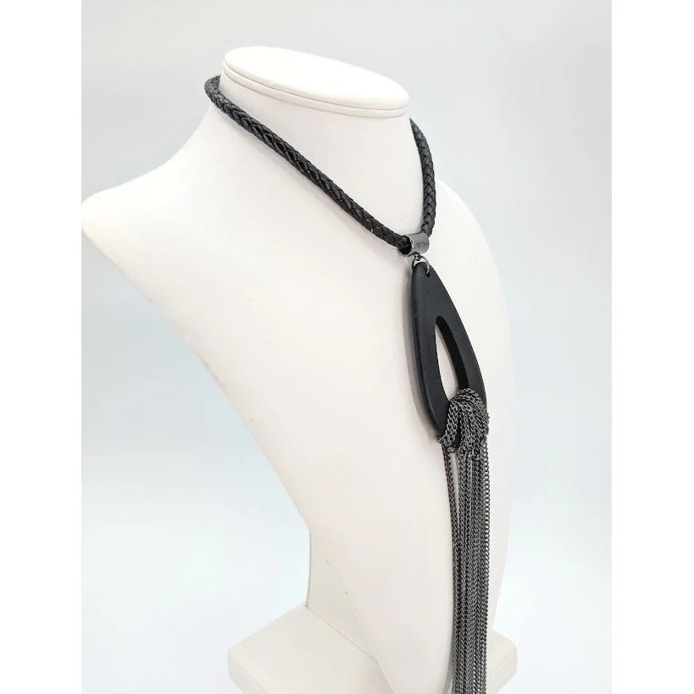 Free People Cowboys Don't Cry Body Necklace Tassel Leather Festival